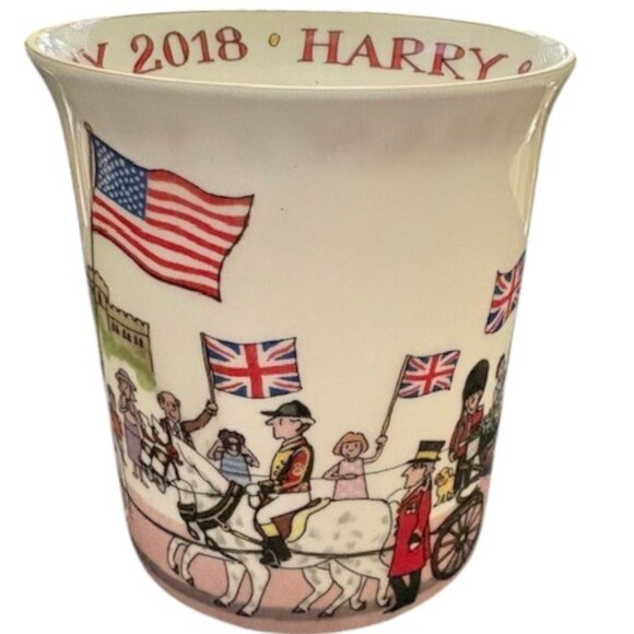 Alison Gardiner Collection "Royal Wedding" Fine Bone China Cup - Meghan & Harry - Picture 3 of 8